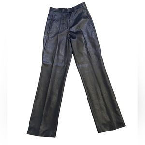 Vintage High Waisted Shiny Straight Leg Pants